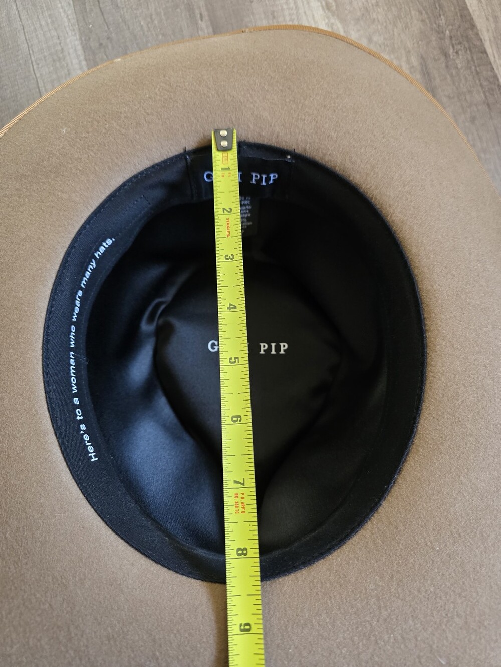 GIGI PIP WESTERN WOOL HAT Classic Brown Wool Felt Fedora coastal Cowgirl Rodeo - Picture 9 of 16